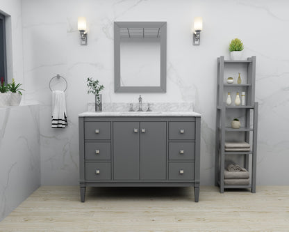 Kayleigh Bathroom Vanity with Sink and Carrara White Marble Top Cabinet Set
