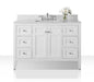 Maili Bathroom Vanity with Sink and Carrara White Marble Top Cabinet Set