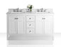 Maili Bathroom Vanity with Sink and Carrara White Marble Top Cabinet Set
