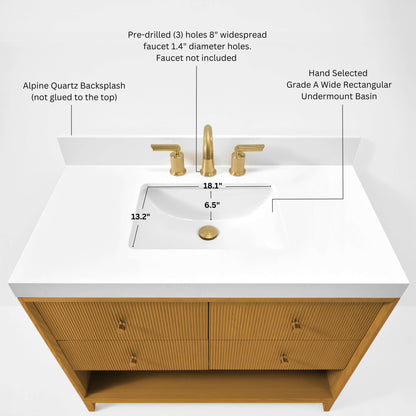 Momo Bathroom Vanity Collection in Sienna Finish