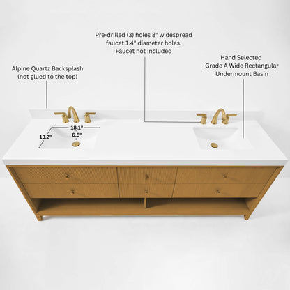 Momo Bathroom Vanity Collection in Sienna Finish