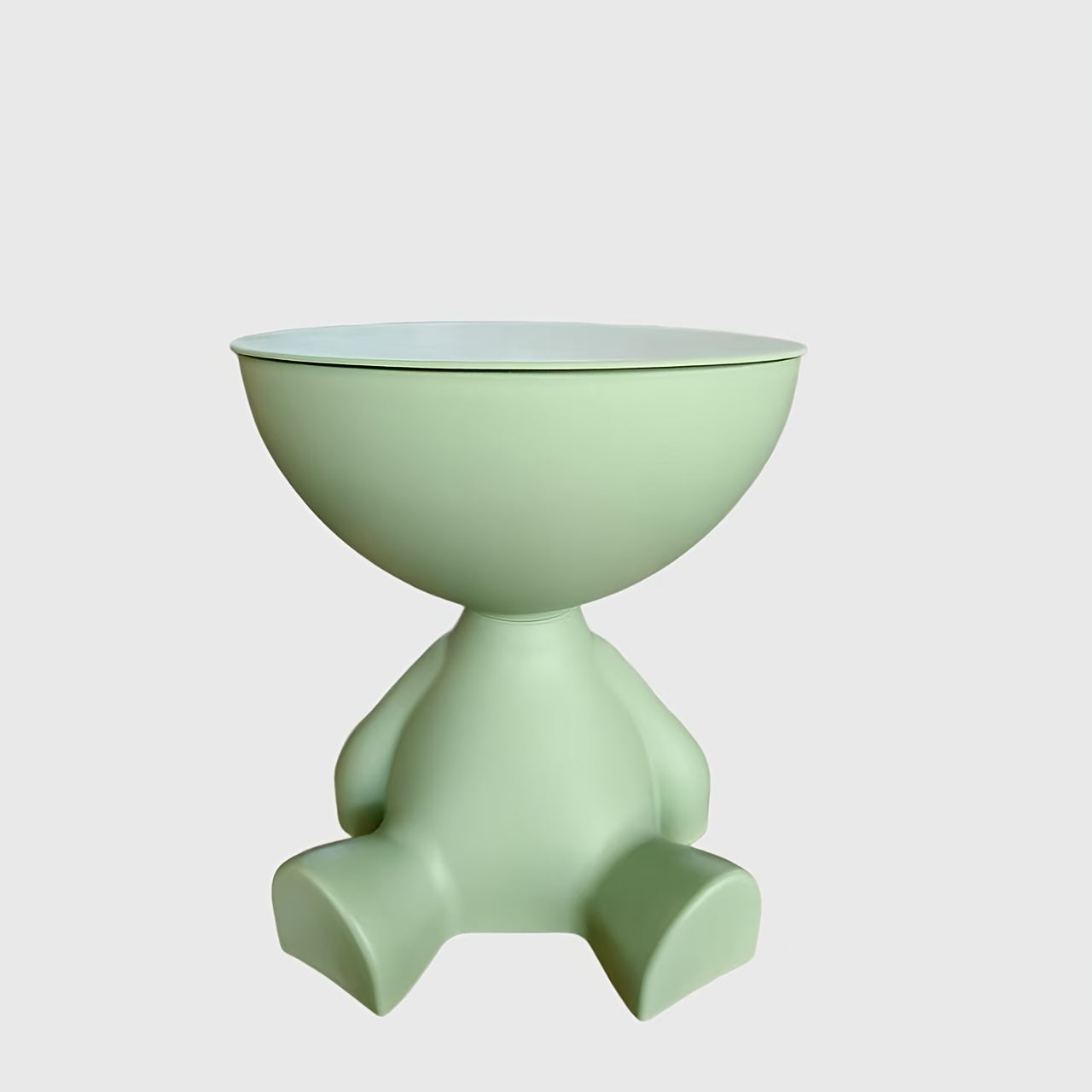 Bear Side Table with Storage – Modern Animal Shaped Nightstand End Table for Bedroom Living Room Patio