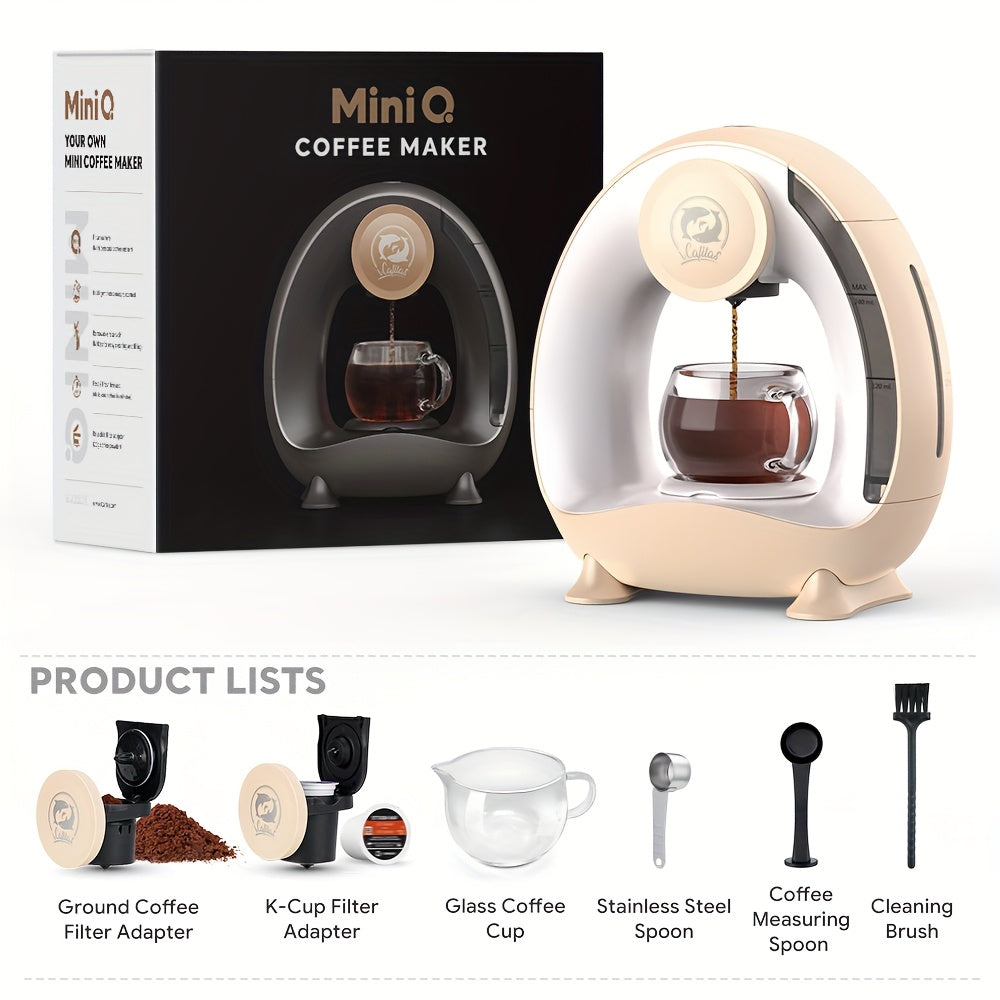 2 in 1 Single Serve Coffee Maker K Cup & Ground Coffee Brewer 4-8 Cup Size