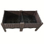 Raised Garden Bed Planter Box w/ Drainage Outdoor Balcony Vegetable Flower