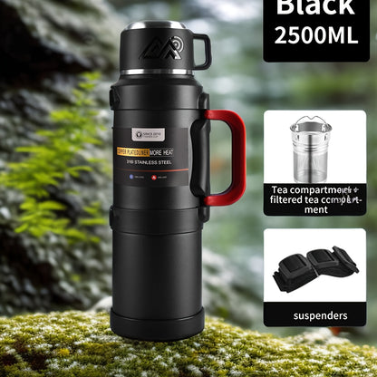 Multi-Size - Insulated Water Bottle Stainless Steel Thermos Mug Handle