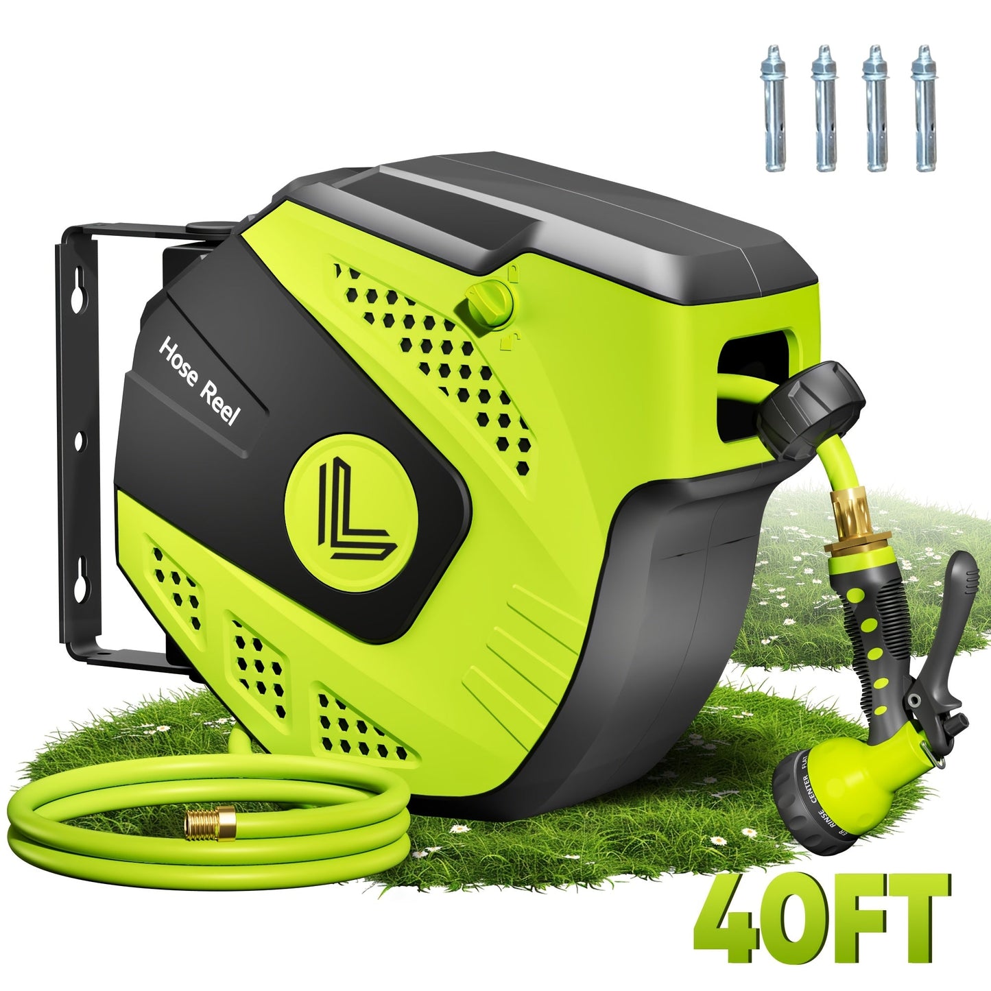 Retractable Garden Hose Reel 40/100/110/130FT Auto Rewind Wall Mounted Hose