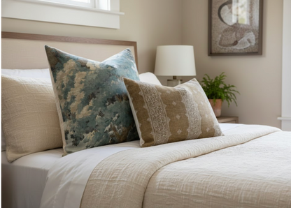 Woodland Clearing Pillow Cover in Spa Blue, Thibaut Pillows