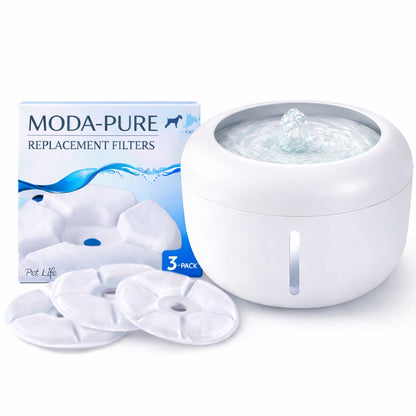 Pet Life ® 'Moda-Pure' Ultra-Quite Filtered Dog and Cat Fountain Waterer