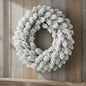 24 inch Wreath Snow Flock - Unlit