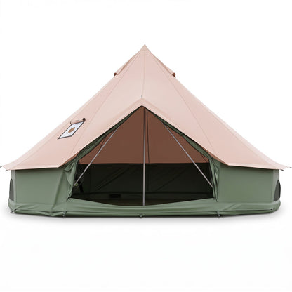 Waterproof Bell Tent with Stove Jack and Mesh Windows