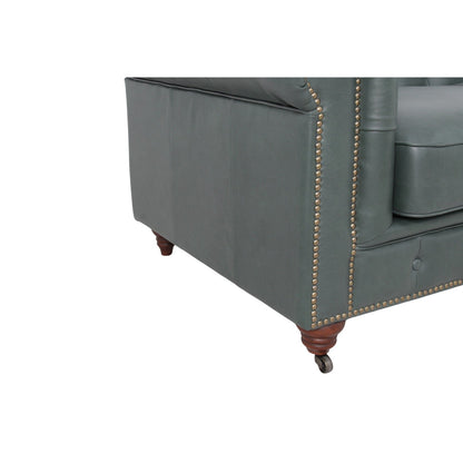Belgravia Chesterfield Tufted Top Grain Leather Sofa – Classic Elegance Meets Modern Comfort