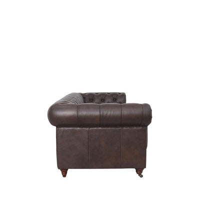 Belgravia Chesterfield Tufted Top Grain Leather Sofa – Classic Elegance Meets Modern Comfort