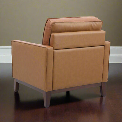 Samhara Top Grain Leather Armchair - Chestnut