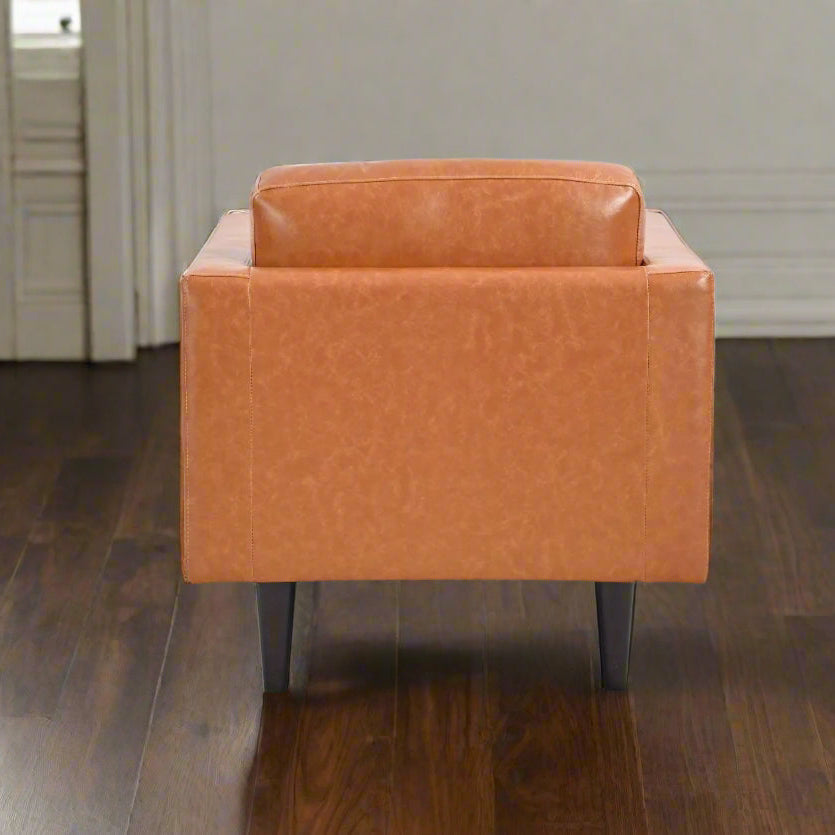 Philippe Top Grain Leather Arm Chair - Tan