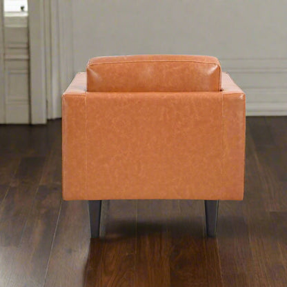 Philippe Top Grain Leather Arm Chair - Tan