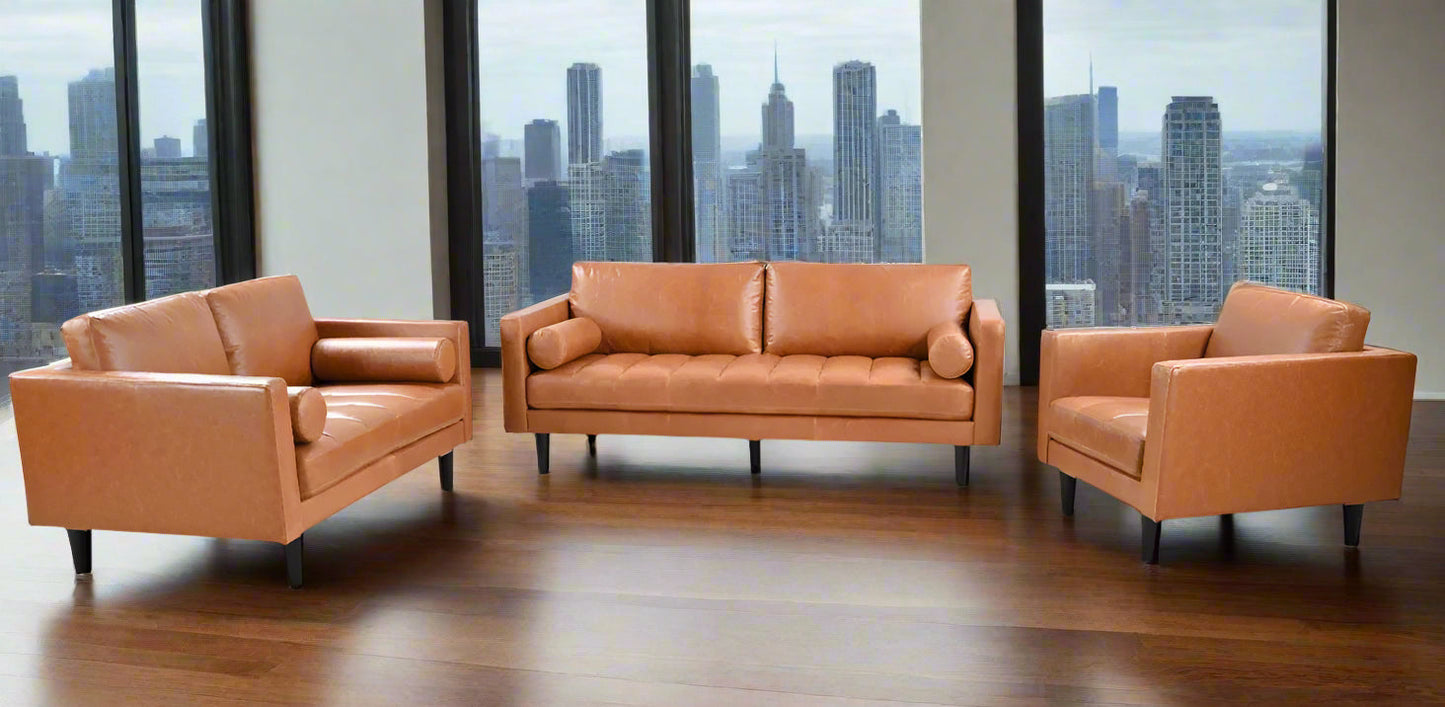 Philippe Top Grain Leather Sofa - Tan