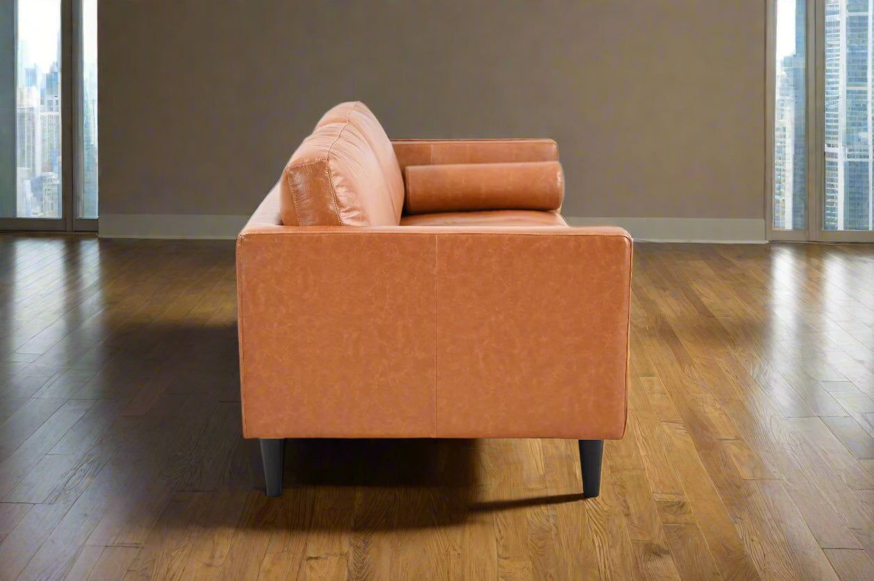 Philippe Top Grain Leather Sofa - Tan