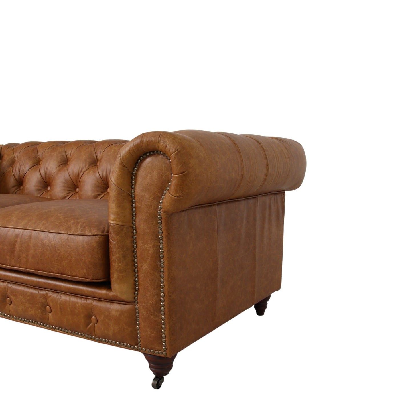 Belgravia Chesterfield Top Grain Tufted Leather Sofa – Classic Elegance in Premium Leather