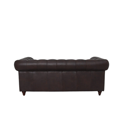 Belgravia Chesterfield Top Grain Tufted Leather Sofa – Classic Elegance in Premium Leather