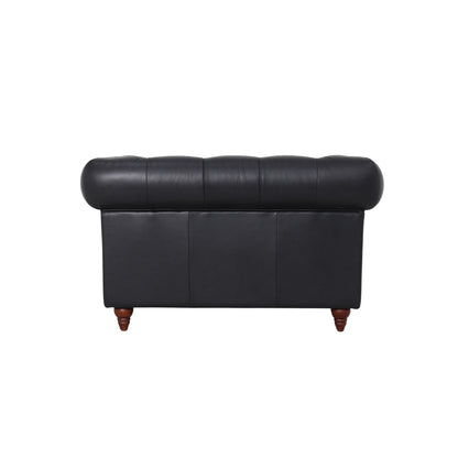 Belgravia Chesterfield Top Grain Leather Club Chair – Classic Tufted Armchair in Premium Finishes