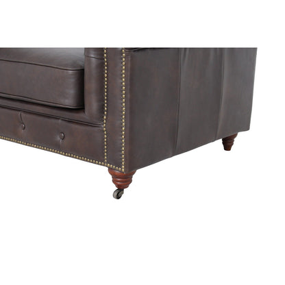 Belgravia Chesterfield Top Grain Leather Club Chair – Classic Tufted Armchair in Premium Finishes