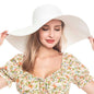 Women's Solid Floppy Straw Sun Hat