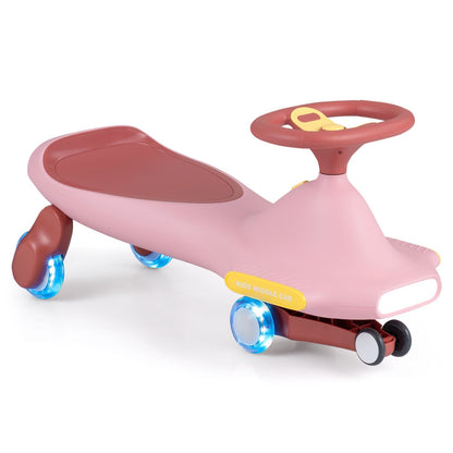 Wiggle Car for Kids with LED Flashing Wheels and Music
