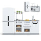 Wooden 2 Piece Kids Kitchen Playset with Fridge and Running Water