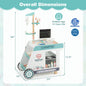 Wooden Doctor Playset for Kids Pretend Play Doctor Kit with Cart Gift for Toddlers Boys Girls Aged 3+