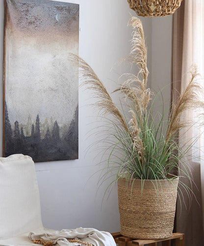 Natural Cylinder Storage and Planter Basket