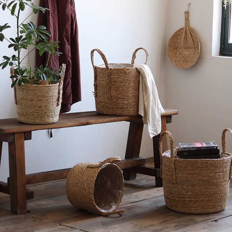 Handwoven Seagrass Basket for Plants