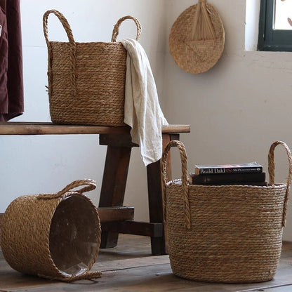 Handwoven Seagrass Basket for Plants