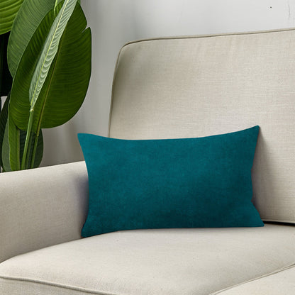 12''x20'' luxe velvet lumbar pillow | 9 colors soft & elegant solid design | modern couch, bed & chair accent | insert included