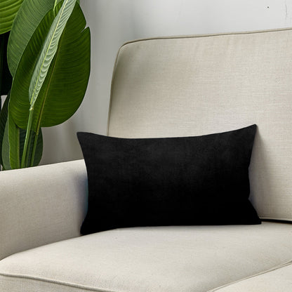 12''x20'' luxe velvet lumbar pillow | 9 colors soft & elegant solid design | modern couch, bed & chair accent | insert included