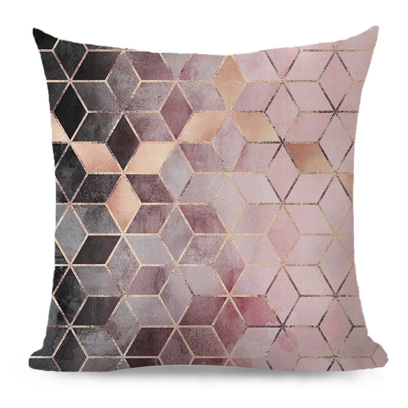 Throw Pillow Cover with 580g Insert, geometric, 20X20, Decorative Cushion – Fancy & Stacy
