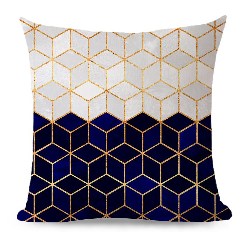 Throw Pillow Cover with 580g Insert, geometric, 20X20, Decorative Cushion – Fancy & Stacy