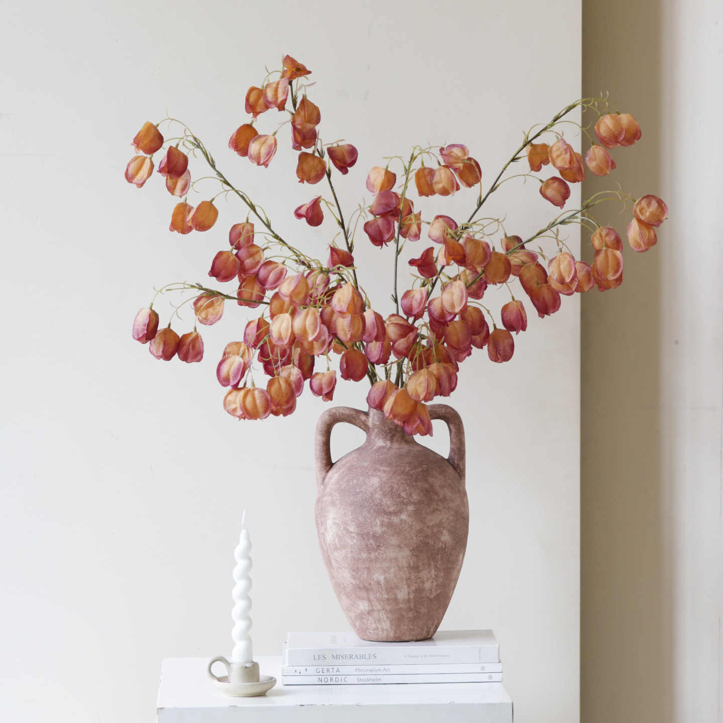Wabi‑Sabi Ceramic Pot Vase – Minimalist Asian Home Decor