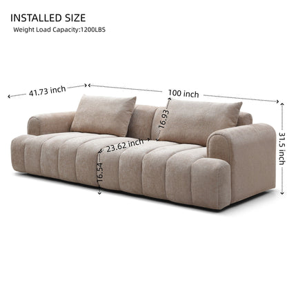 4 Seater Sectional Sofa For Living Room Spaces - Camel