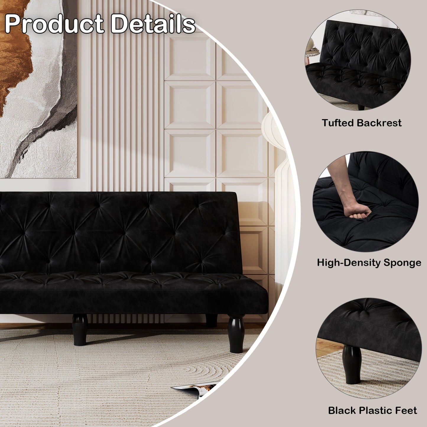 Sofa Bed With Adjustable Backrest