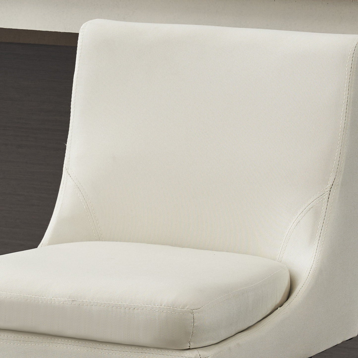 Upholstered Swivel Bar Stools With Ergonomic Design (Set of 2) - Cream White