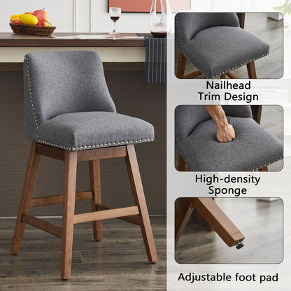 Upholstered Swivel Bar Stool