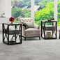 Set of 2 Modern End Table with Drawer