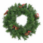 24 inch Wreath w/ Berries & Pine Cones