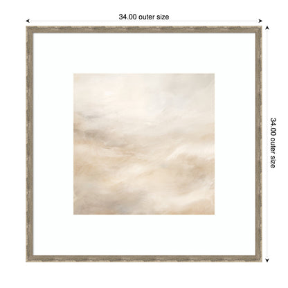 Tonal Abstract Textural White and Beige Light Natural Neutrals by The Creative Bunch Studio Framed Wall Art Print