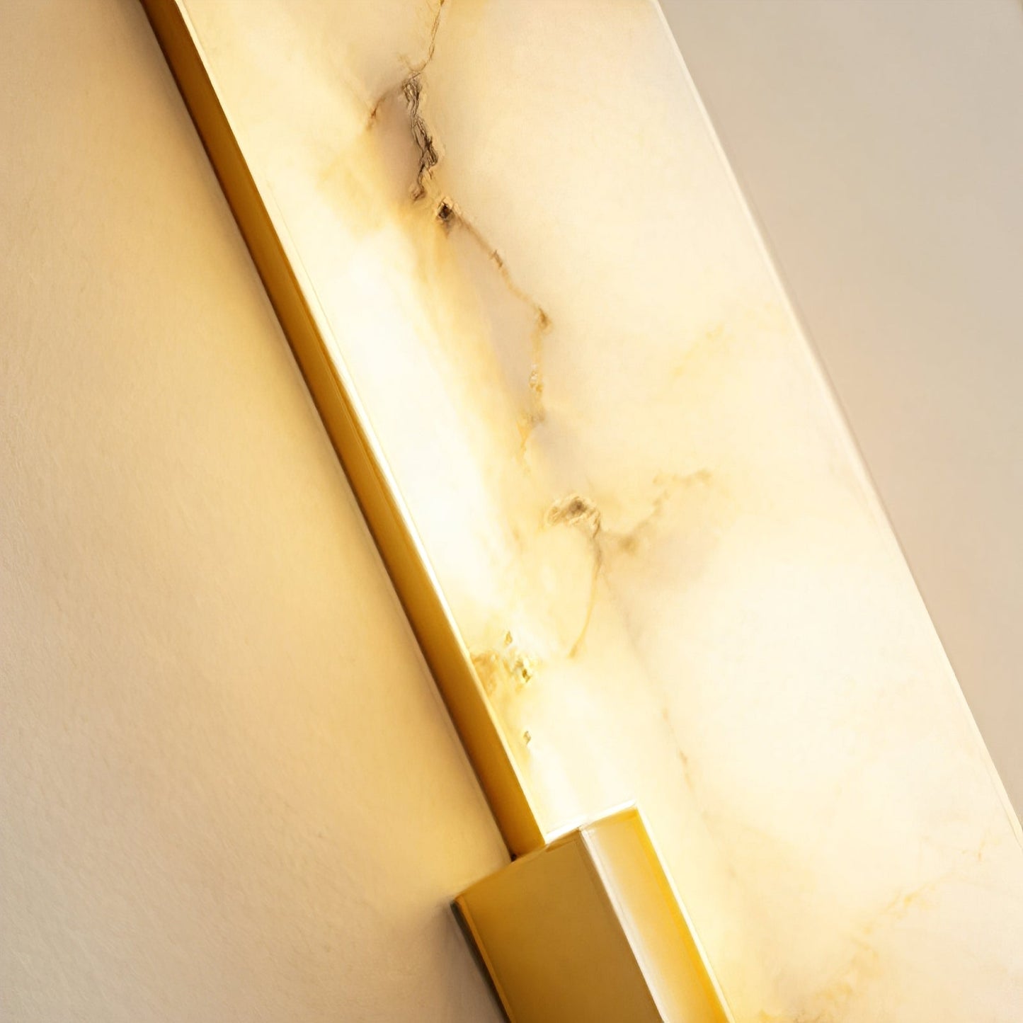Alberta Brass Marble Wall Light