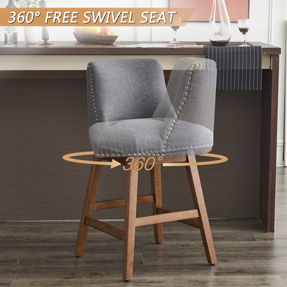 Upholstered Swivel Bar Stool