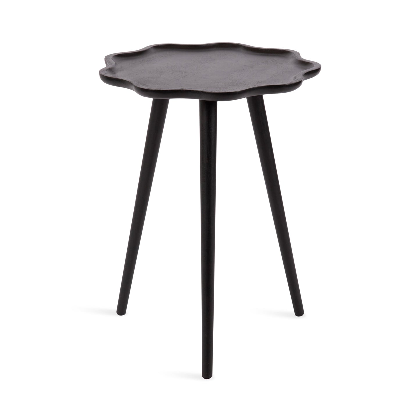 Alezar Scallop Wood Side Table