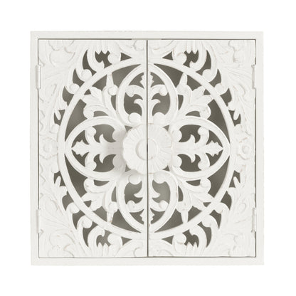 Saanvi Carved Wood Wall Cabinet