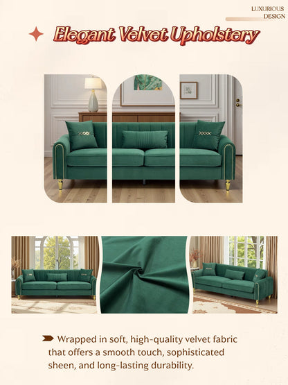 FX-P11-GR 3 Seater Contemporary Upholstered Sofa