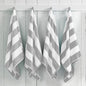 Cotton Velour Cabana Stripe Beach Towel - Novia Collection.
